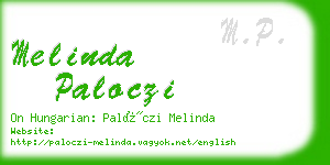 melinda paloczi business card